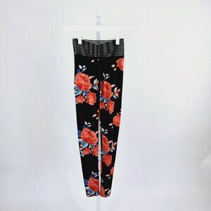 Cute Booty Lounge Red Rose Scrunch Bum Leggings XXS